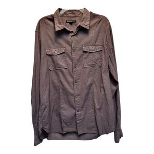 John Varvatos Men's Light Purple Long Sleeved.Button Down Shirt - Size L